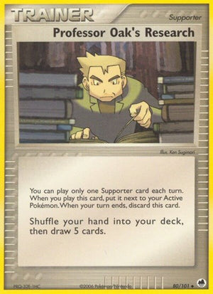 Pokemon TCG - EX Dragon Frontiers - Professor Oak's Research - 80/101 - Reverse Holofoil