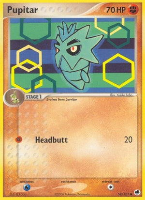 Pokemon TCG - EX Dragon Frontiers - Pupitar - 58/101 - Reverse Holofoil