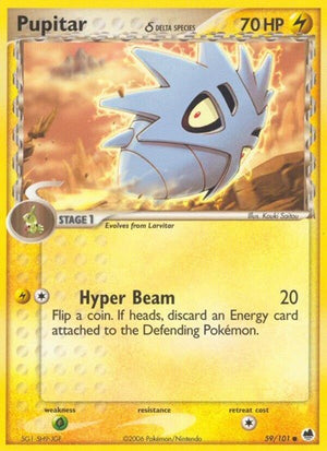 Pokemon TCG - EX Dragon Frontiers - Pupitar - 59/101 - Reverse Holofoil