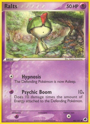 Pokemon TCG - EX Dragon Frontiers - Ralts - 60/101 - Reverse Holofoil