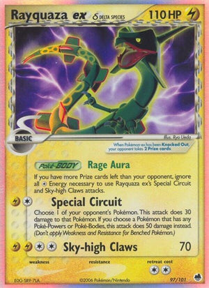 Pokemon TCG - EX Dragon Frontiers - Rayquaza ex - 97/101 - Holofoil
