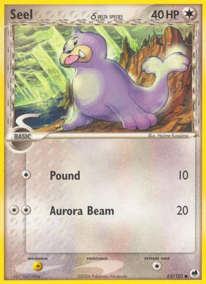Pokemon TCG - EX Dragon Frontiers - Seel - 62/101 - Reverse Holofoil