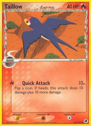 Pokemon TCG - EX Dragon Frontiers - Taillow - 66/101