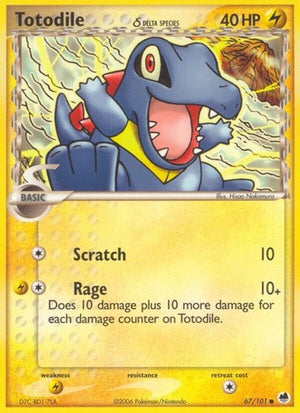 Pokemon TCG - EX Dragon Frontiers - Totodile - 67/101