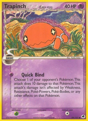 Pokemon TCG - EX Dragon Frontiers - Trapinch - 69/101