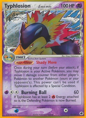 Pokemon TCG - EX Dragon Frontiers - Typhlosion - 12/101 - Holofoil