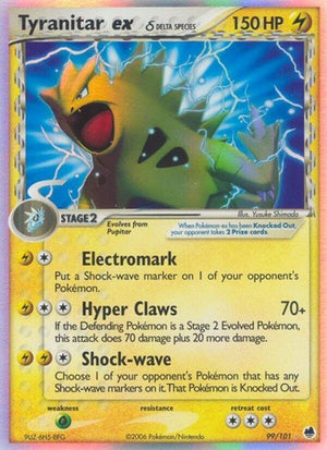Pokemon TCG - EX Dragon Frontiers - Tyranitar ex - 99/101 - Holofoil