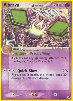 Pokemon TCG - EX Dragon Frontiers - Vibrava - 24/101 - Reverse Holofoil
