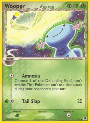 Pokemon TCG - EX Dragon Frontiers - Wooper - 71/101