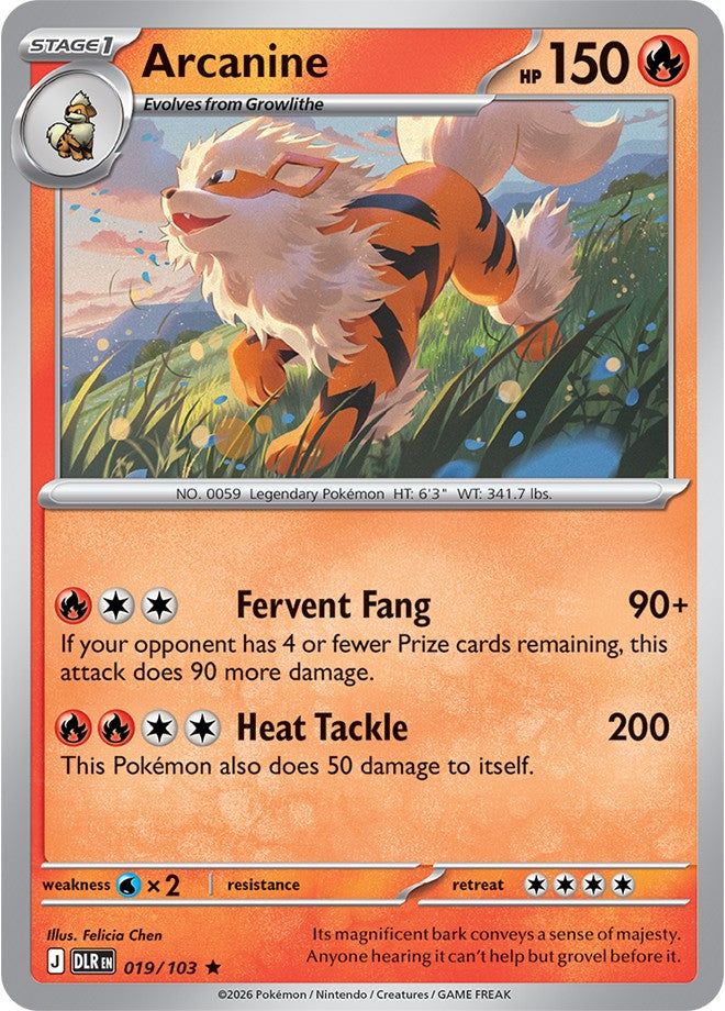 Pokemon TCG - ME06: Delta Reign - Arcanine - 019/103 - Holofoil