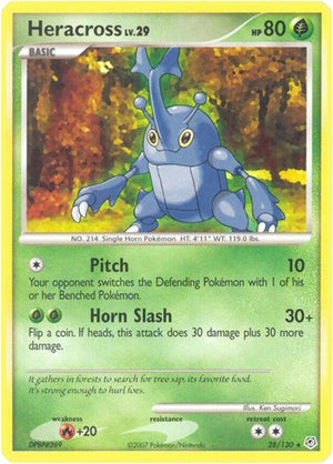 Pokemon TCG - Diamond & Pearl - Heracross - 28/130 - Reverse Holofoil