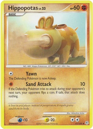 Pokemon TCG - Diamond & Pearl - Hippopotas - 51/130 - Reverse Holofoil
