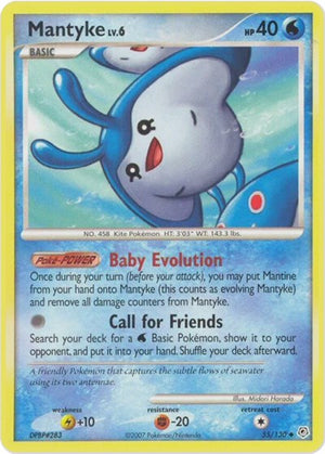 Pokemon TCG - Diamond & Pearl - Mantyke - 55/130 - Reverse Holofoil