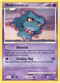 Pokemon TCG - Diamond & Pearl - Misdreavus - 91/130 - Reverse Holofoil