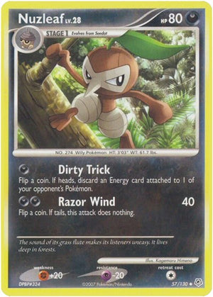 Pokemon TCG - Diamond & Pearl - Nuzleaf - 57/130