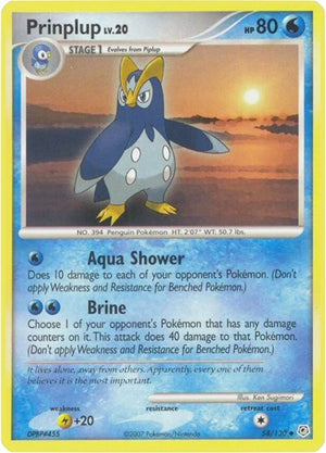 Pokemon TCG - Diamond & Pearl - Prinplup - 58/130 - Reverse Holofoil