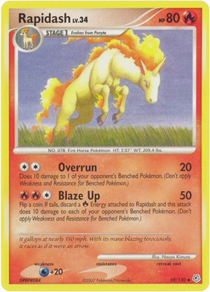 Pokemon TCG - Diamond & Pearl - Rapidash - 59/130 - Reverse Holofoil
