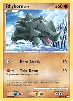Pokemon TCG - Diamond & Pearl - Rhyhorn - 95/130 - Reverse Holofoil