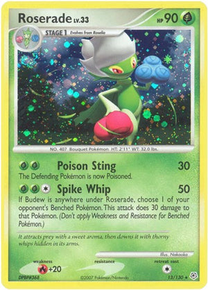 Pokemon TCG - Diamond & Pearl - Roserade - 13/130 - Reverse Holofoil