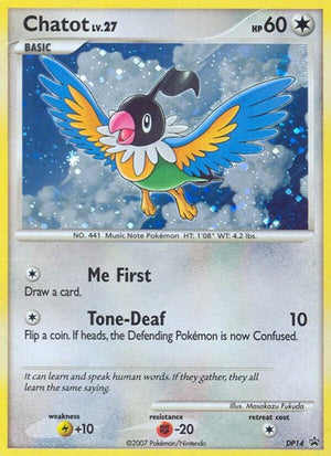 Pokemon TCG - DP Promos - Chatot - DP14 - DP14 - Holofoil