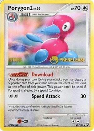 Pokemon TCG - DP Promos - Porygon2 - (Prerelease Staff) - 49/106