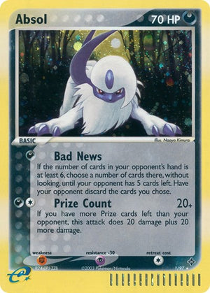 Pokemon TCG - EX Dragon - Absol - 1/97 - Reverse Holofoil