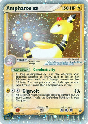 Pokemon TCG - EX Dragon - Ampharos ex - 89/97 - Holofoil