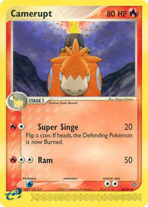 Pokemon TCG - EX Dragon - Camerupt - 24/97 - Reverse Holofoil