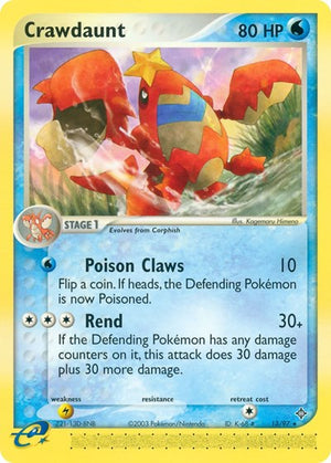 Pokemon TCG - EX Dragon - Crawdaunt - 13/97