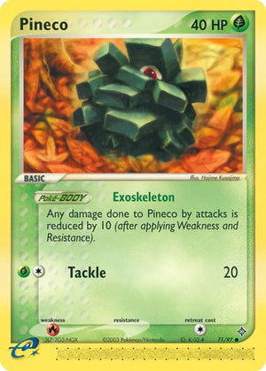 Pokemon TCG - EX Dragon - Pineco - 71/97