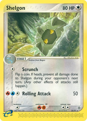 Pokemon TCG - EX Dragon - Shelgon - 20/97 - Reverse Holofoil