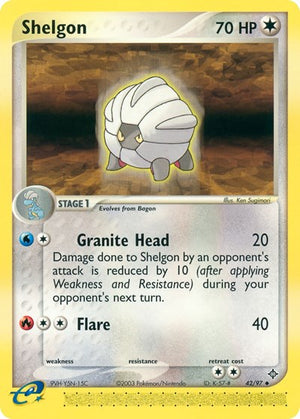 Pokemon TCG - EX Dragon - Shelgon - 42/97 - Reverse Holofoil