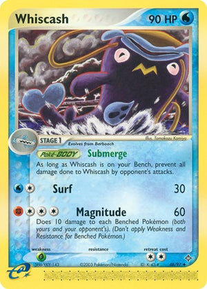 Pokemon TCG - EX Dragon - Whiscash - 48/97 - Reverse Holofoil