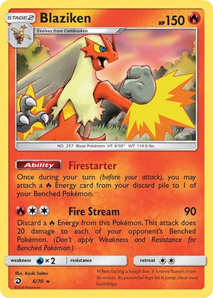 Pokemon TCG - Dragon Majesty - Blaziken - 6/70 - Reverse Holofoil