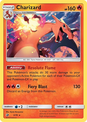 Pokemon TCG - Dragon Majesty - Charizard - 3/70 - Reverse Holofoil