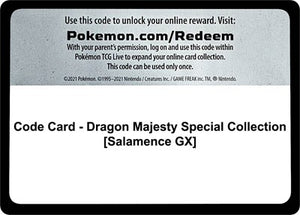 Pokemon TCG - Dragon Majesty - Code Card - Dragon Majesty Special Collection
