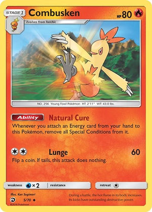 Pokemon TCG - Dragon Majesty - Combusken - 5/70 - Reverse Holofoil