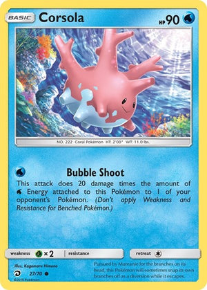 Pokemon TCG - Dragon Majesty - Corsola - 27/70 - Reverse Holofoil