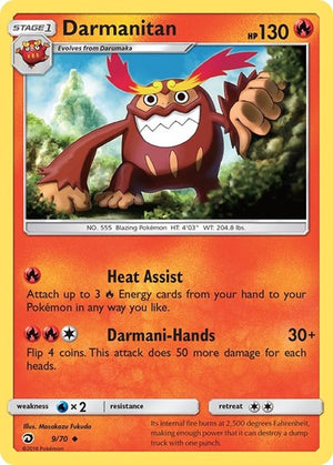 Pokemon TCG - Dragon Majesty - Darmanitan - 9/70 - Reverse Holofoil