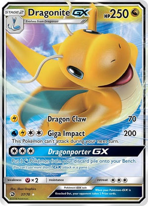 Pokemon TCG - Dragon Majesty - Dragonite GX - 37/70 - Holofoil