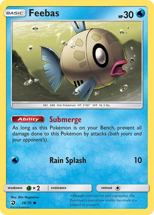 Pokemon TCG - Dragon Majesty - Feebas - 28/70 - Reverse Holofoil