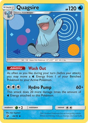 Pokemon TCG - Dragon Majesty - Quagsire - 26/70 - Reverse Holofoil