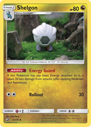 Pokemon TCG - Dragon Majesty - Shelgon - 43/70 - Reverse Holofoil