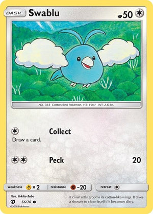 Pokemon TCG - Dragon Majesty - Swablu - 56/70 - Reverse Holofoil