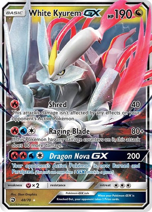 Pokemon TCG - Dragon Majesty - White Kyurem GX - 48/70 - Holofoil