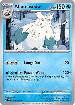 Pokemon TCG - SV10: Destined Rivals - Abomasnow - 060/182 - Reverse Holofoil