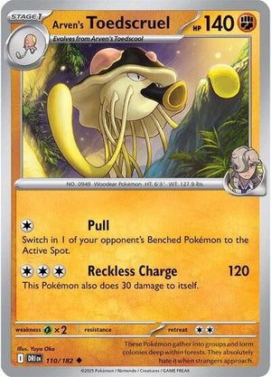 Pokemon TCG - SV10: Destined Rivals - Arven's Toedscruel - 110/182 - Reverse Holofoil