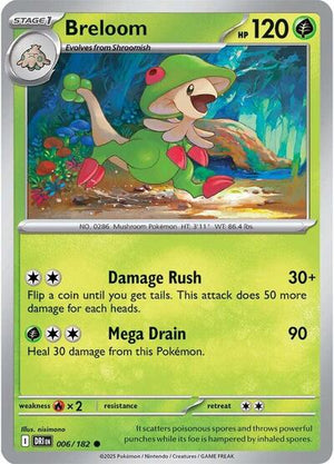 Pokemon TCG - SV10: Destined Rivals - Breloom - 006/182