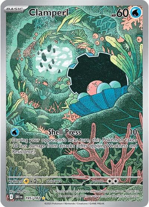 Pokemon TCG - SV10: Destined Rivals - Clamperl - 195/182 - Holofoil