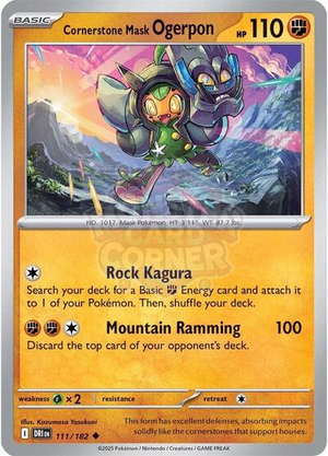 Pokemon TCG - SV10: Destined Rivals - Cornerstone Mask Ogerpon - 111/182